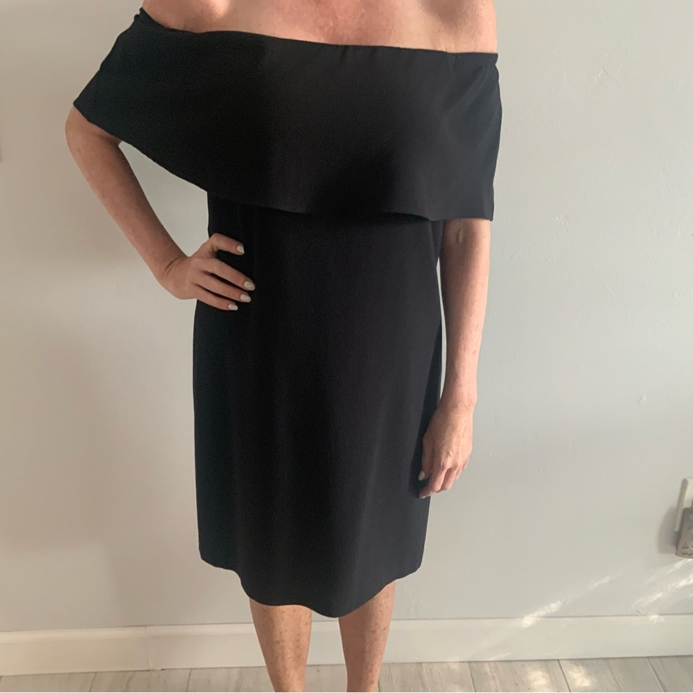 Charles Henry Black Strapless Dress